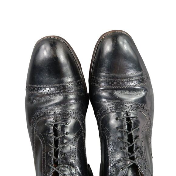 Allen Edmonds Shoes Mens 11 Oxford Leather Black Classic Brogue Cap Toe Formal main image 16